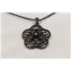 Image 2 : Black Marcasite Necklace & Earring Set