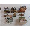 Ceramic Christmas Village Town diorama pieces