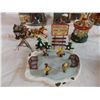 Image 2 : Ceramic Christmas Village Town diorama pieces