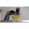 Deluxe tube, benders pliers (new) fuel filter, misc
