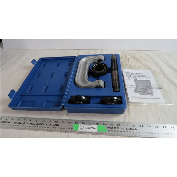 powerfist 3in1 ball joint u joint c-frame press service kit in case
