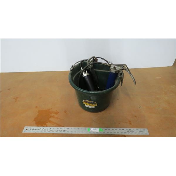 *grease guns + pail