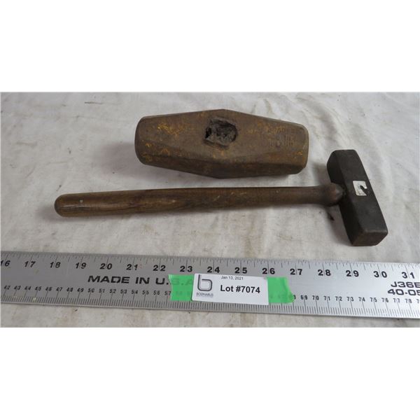 antique hammer + sledge hammer head