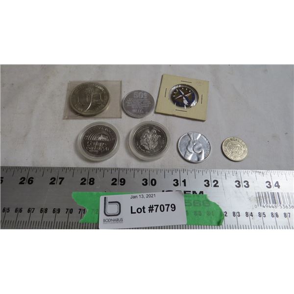 vintage coins/tokens