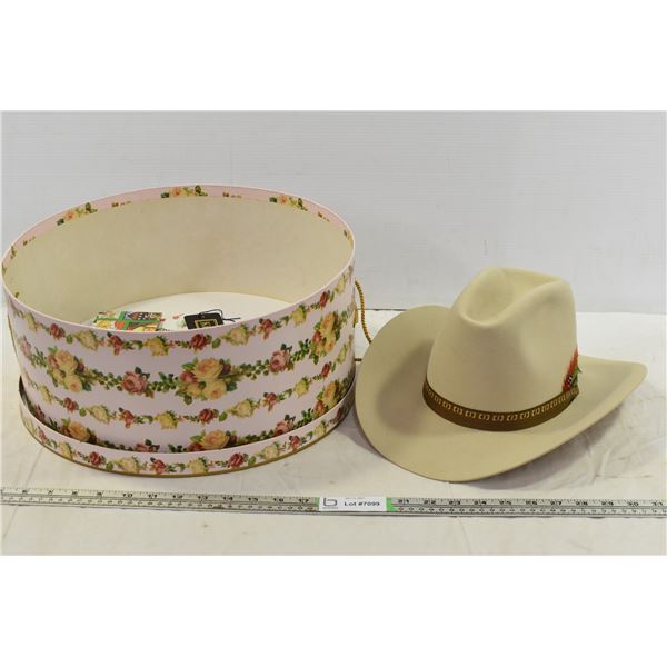 Calgary Made Hat & Box - Size 7 1/8