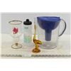 Brita Pitcher, Lululemon Water Bottle, Large Glass Cup & Amber Ornament