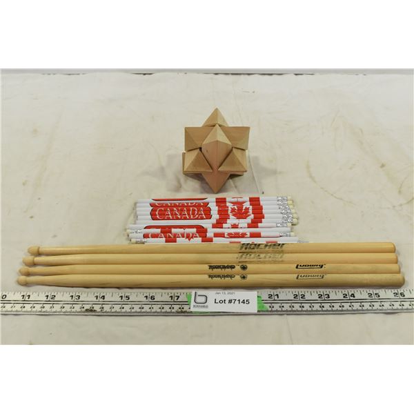 Drumsticks, Canada Pencils & Mind Game