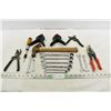 Assorted Hammers, Wrenches, Clamps & Tin Snips