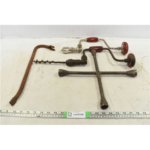 Hand Drills, Crowbar & Tire Iron