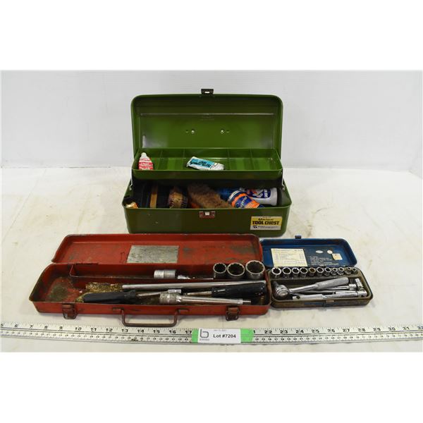 3 Tool Boxes w/ Assorted Tools