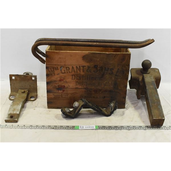 Wooden Box w/ Crowbars & Hitches
