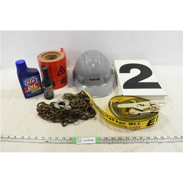 Chain, Helmet & Tow Rope
