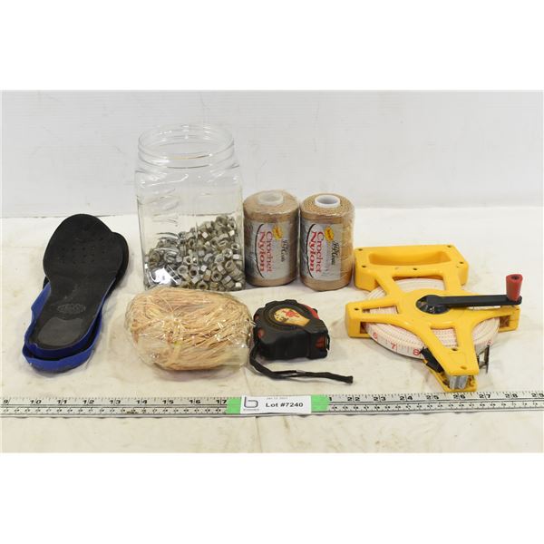 Tape Measures, Crotchet Nylon, Bucket of Nuts