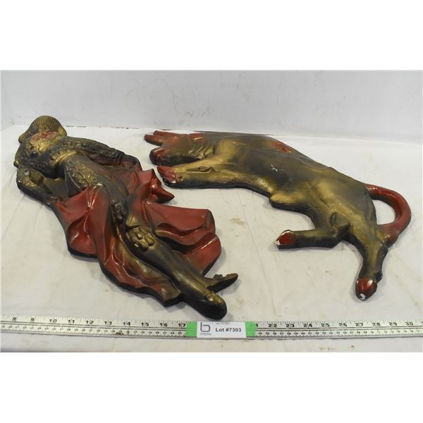 Chalkware Bull & Matador