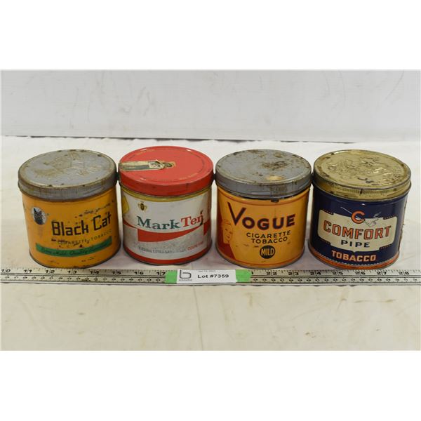 4 Misc. Tobacco Tins