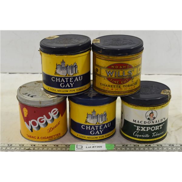 Chateau Gay, Vogue, Wills & Macdonalds Tobacco Tins