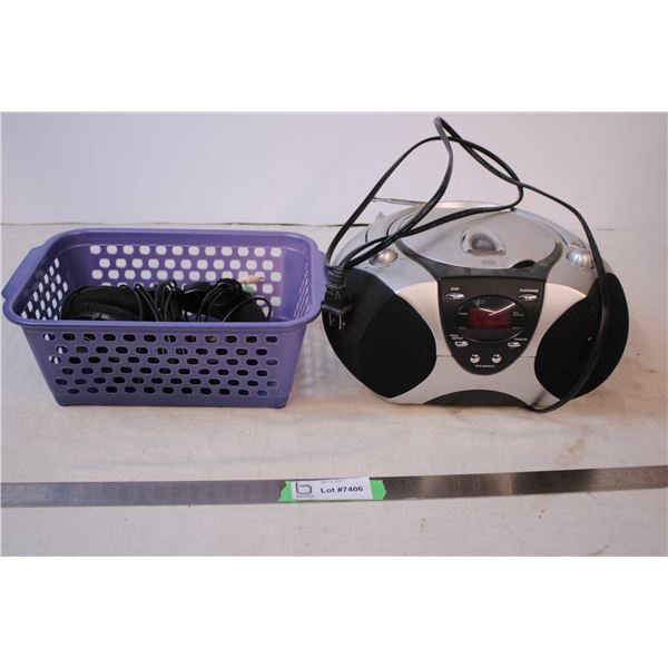 CD Disc Player -works, Headset