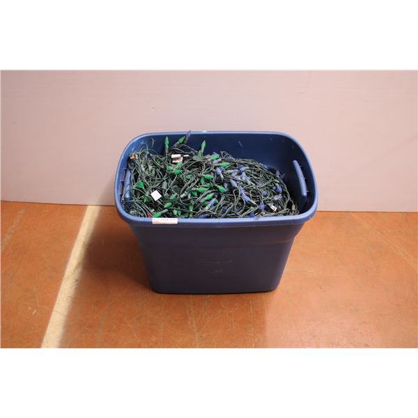 *Blue Tote with Christmas lights-working