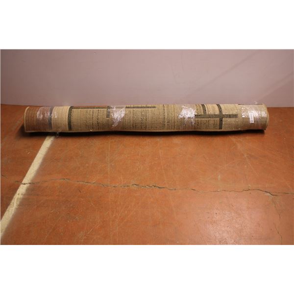 *Area Rug - 5.5ft wide x 7ft brown/cream/rust square pattern