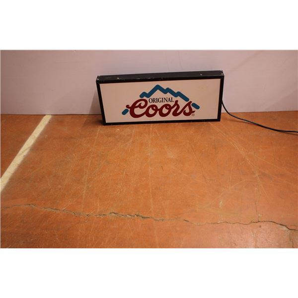 *Original Coors Heavy Lighted Bar Sign-works great. 28x12x3