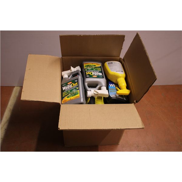 *Box with Weed Treatment,Brake fluid,Misc items - used
