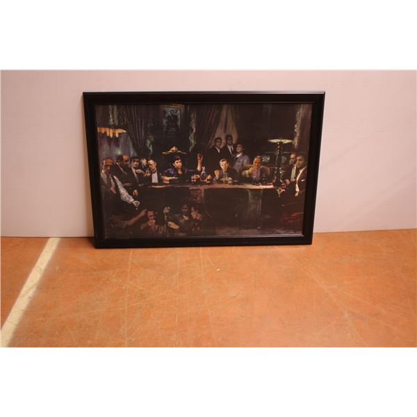 *Framed Gangster Last Supper Wall Art  40x28