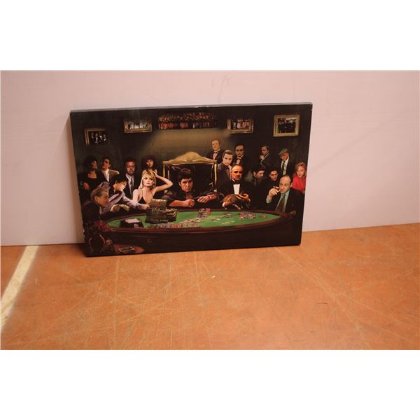 *Canvas Wall Art- Gangster Poker Game  36x24