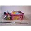 Disney Princesses Storage Box, Bin with Barbies and Barbie clothes & accessories