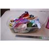 Image 6 : Disney Princesses Storage Box, Bin with Barbies and Barbie clothes & accessories
