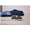 Roots bag, Blue Travel Bag, Knee pads