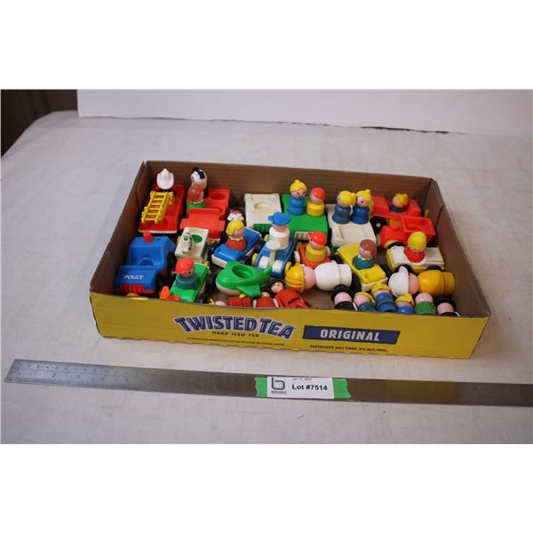 Box of Fisher Price Figurines