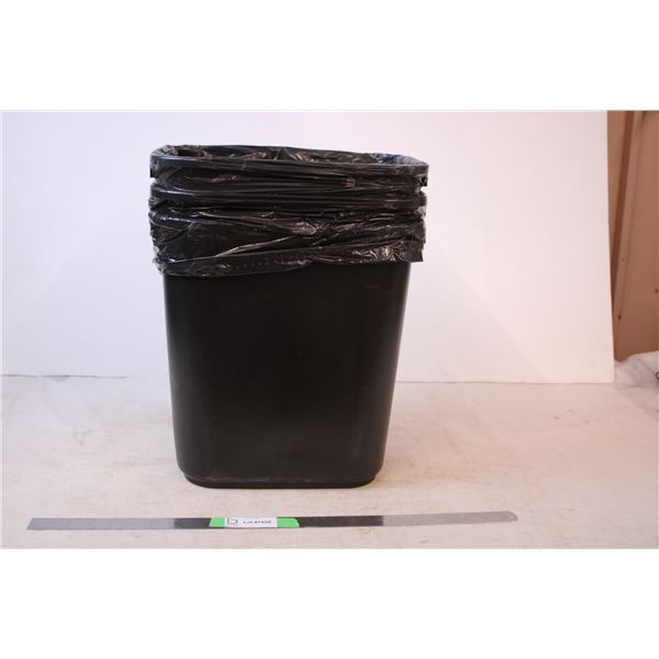 Three Black Trash cans