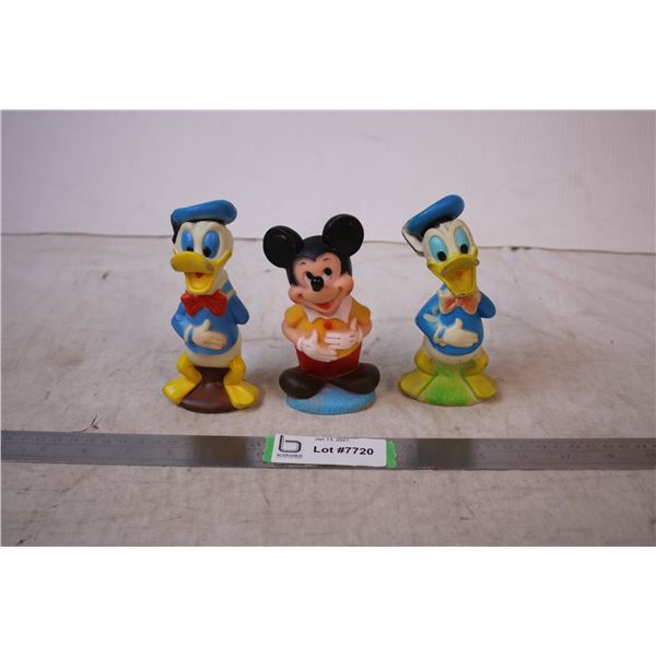 Vintage Donald Duck,Mickey Figures