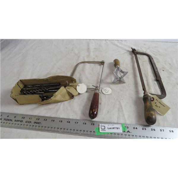 vintage saws + drill bits