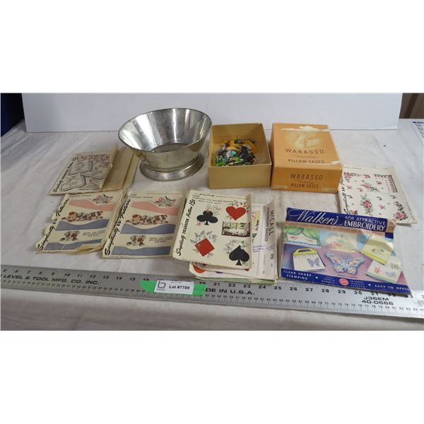 funnel sifter? + vintage patterns + misc