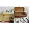 Image 4 : 1922 cigar wooden box + cedar box, lighter, misc