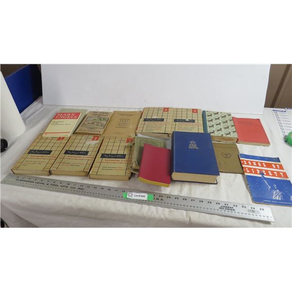 Encyclopedia of cooking + various vintage books