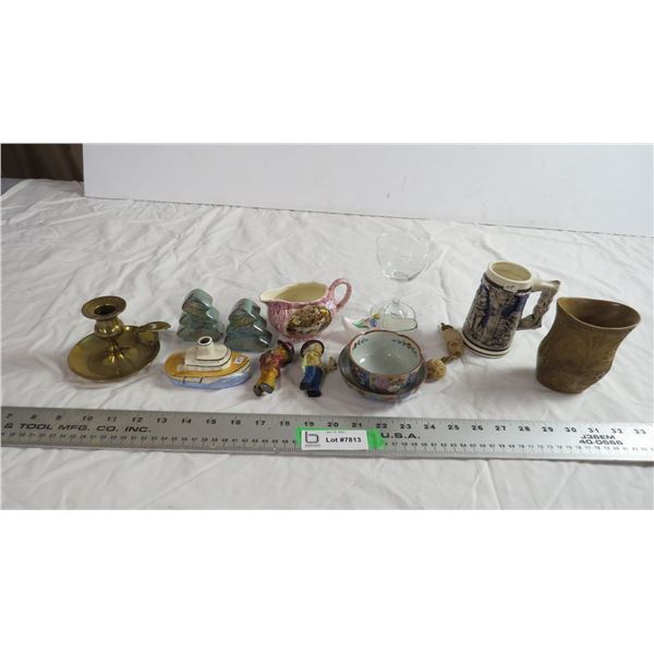 brass candle holder, decorative items