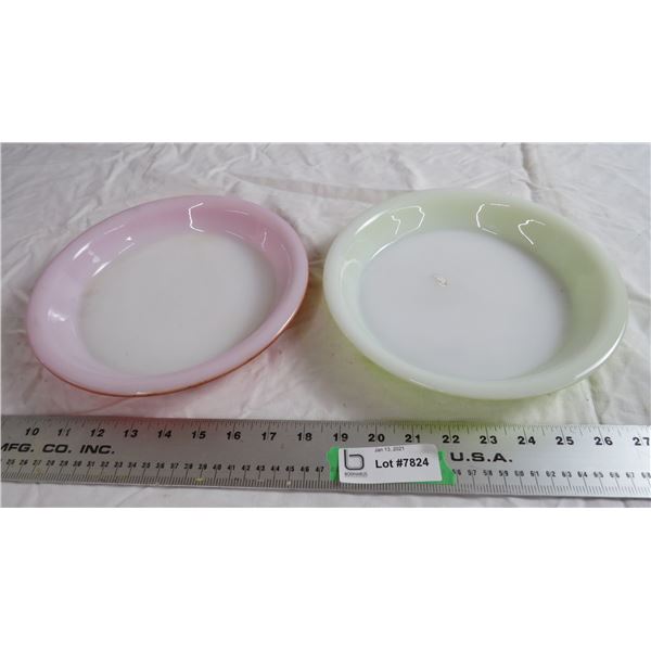 (2) pyrex glass plates
