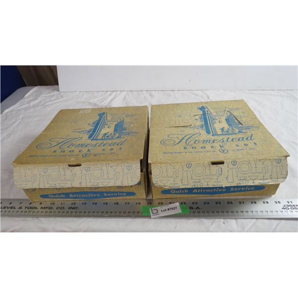 general glass homested snack set (one set incomplete)