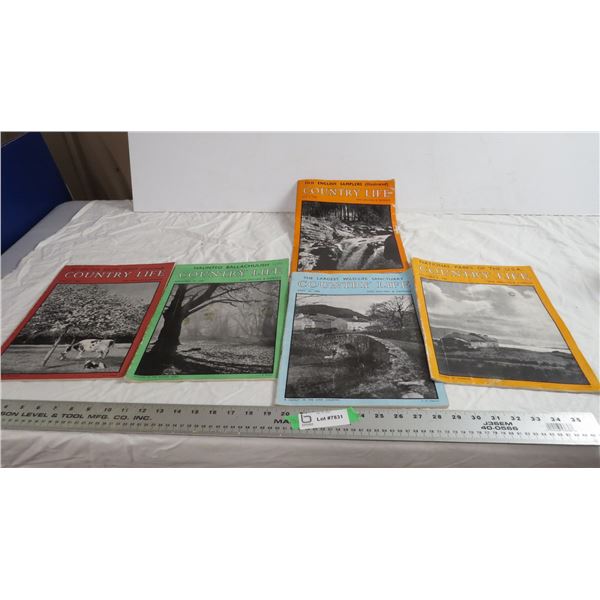 (5) 1940's country life magazine