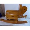 Image 1 : Wooden Childrens rocking elephant - 31" long, 20" tall, 14" wide