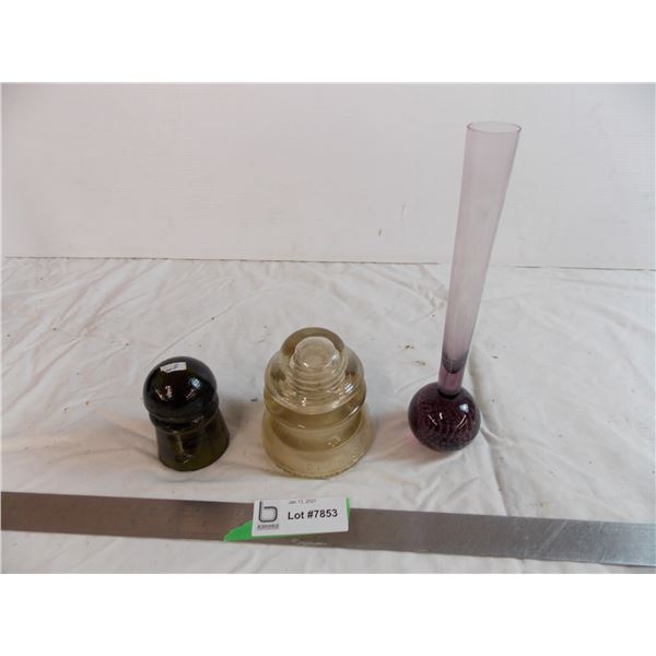 (2) insulators and a vase