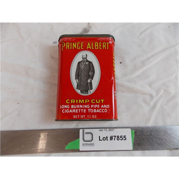 Prince Albert Crimp Cut - Pocket Tobacco Tin (with original tobacco paper inside!)