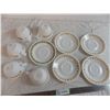 Image 3 : (5) Corelle cup saucers (4 brown, 1 green)