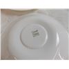 Image 4 : (5) Corelle cup saucers (4 brown, 1 green)