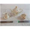 Wade ceramic teapot, cream + sugar set