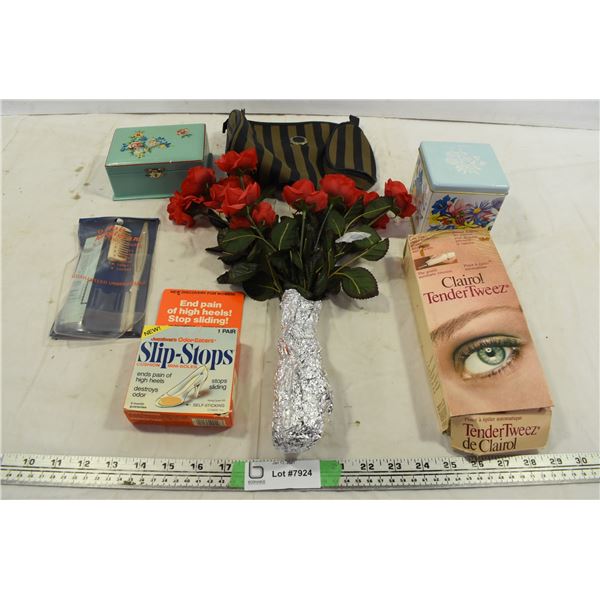 Fake Roses, Shaving Kit, Misc. Items