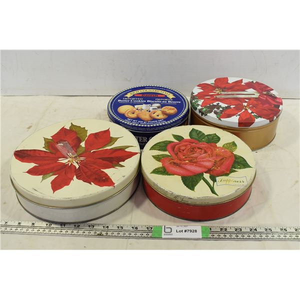 Poinsetta Tins & Danish Tin