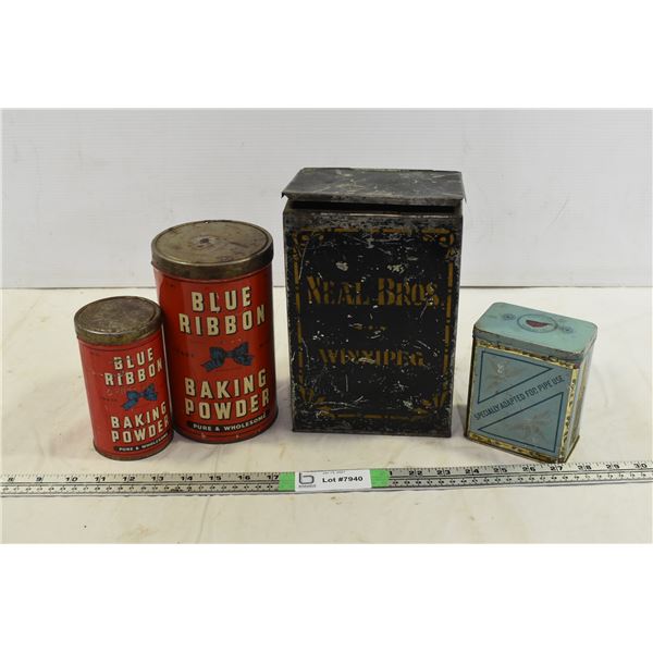 Blue Ribbon, Neal Bros & Old Chum Tobacco Tins